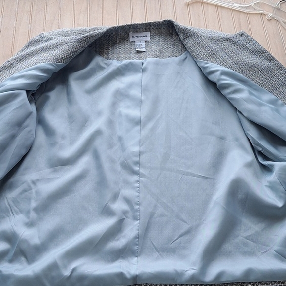 Alfred Dunner Cotton Blend Tweed Dressy Pockets Jacket Blazer Structured - Picture 4 of 10